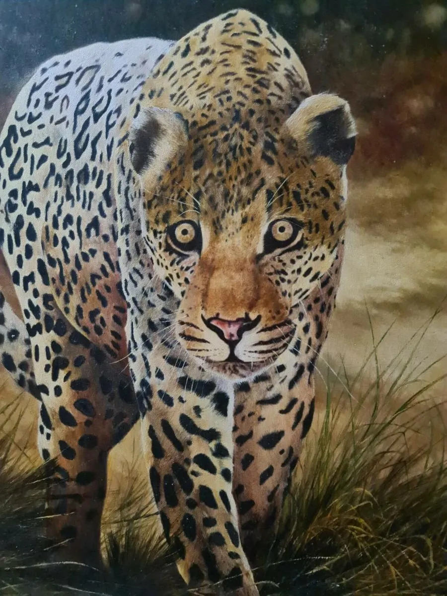 JAGUAR Oil on canvas - Image 3