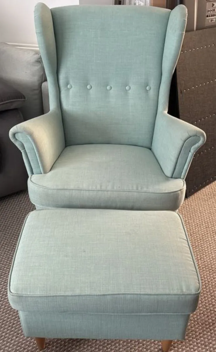 Armchair and footstool