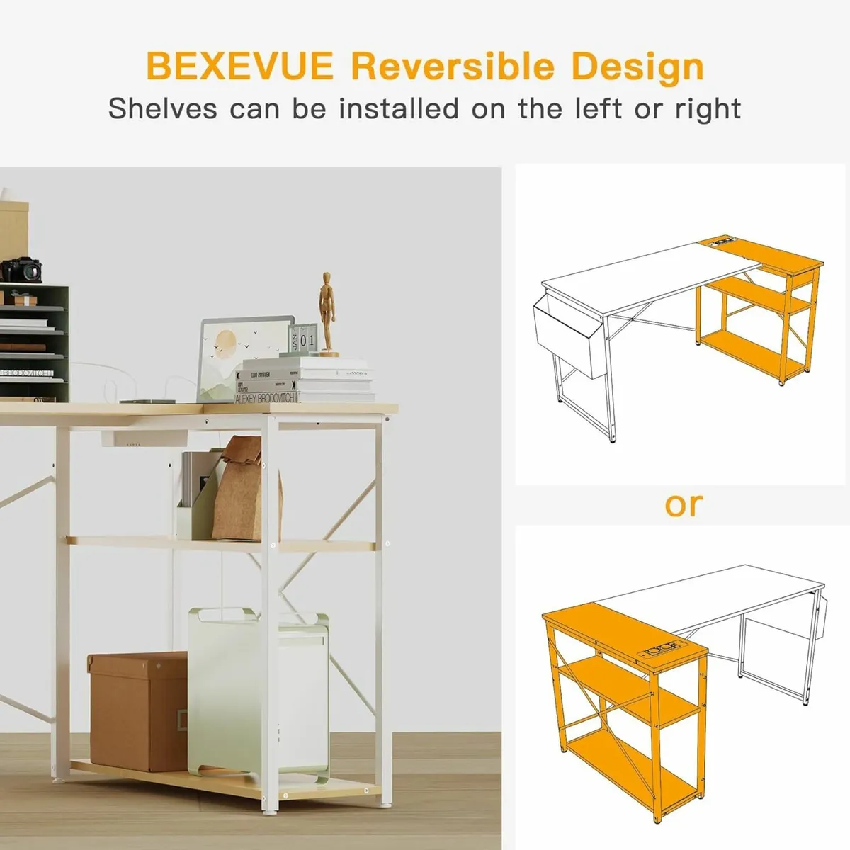 L Shaped Desk 120x70cm Computer Desk Table Office - Image 2