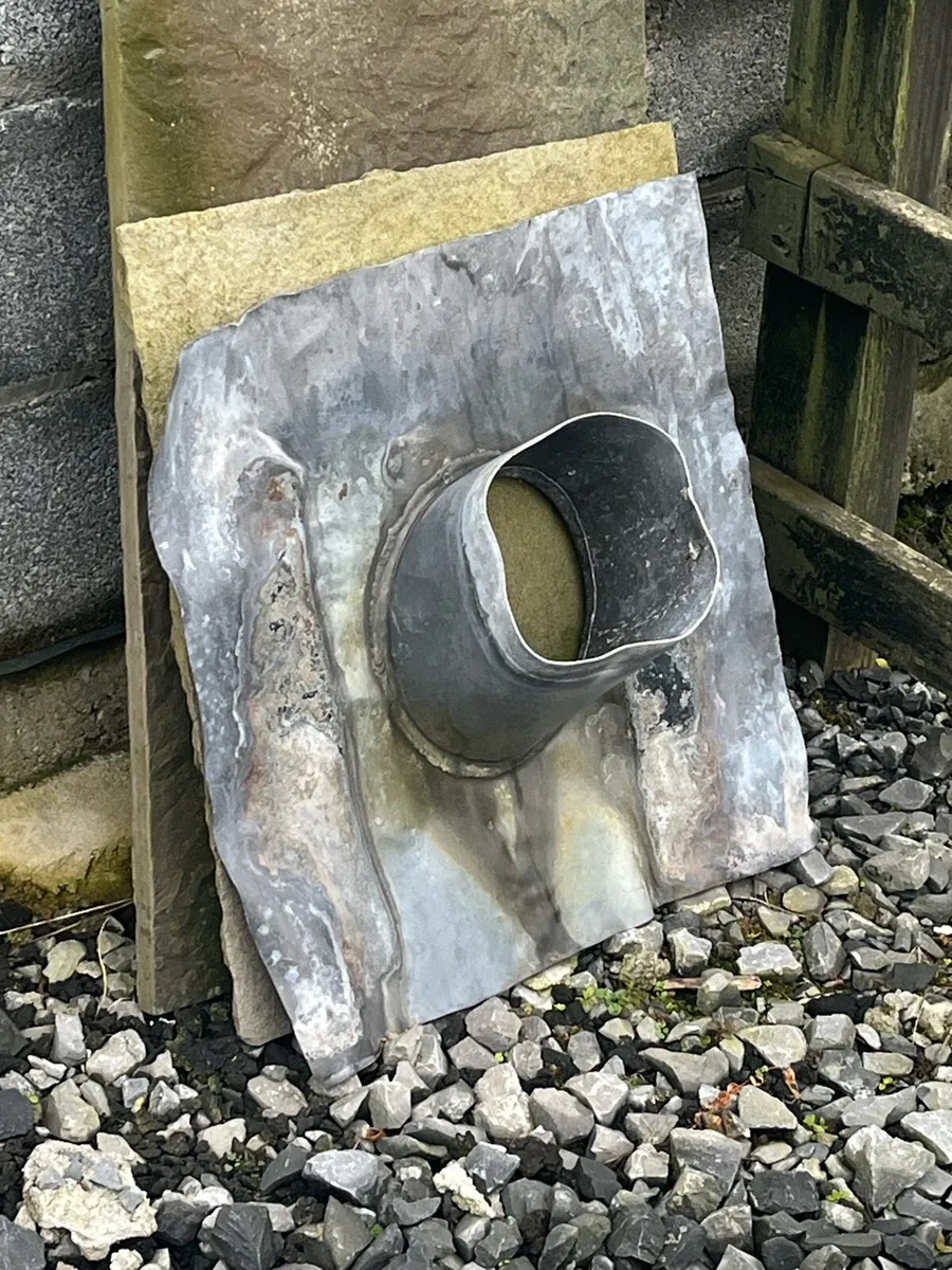 Lead roof flashing