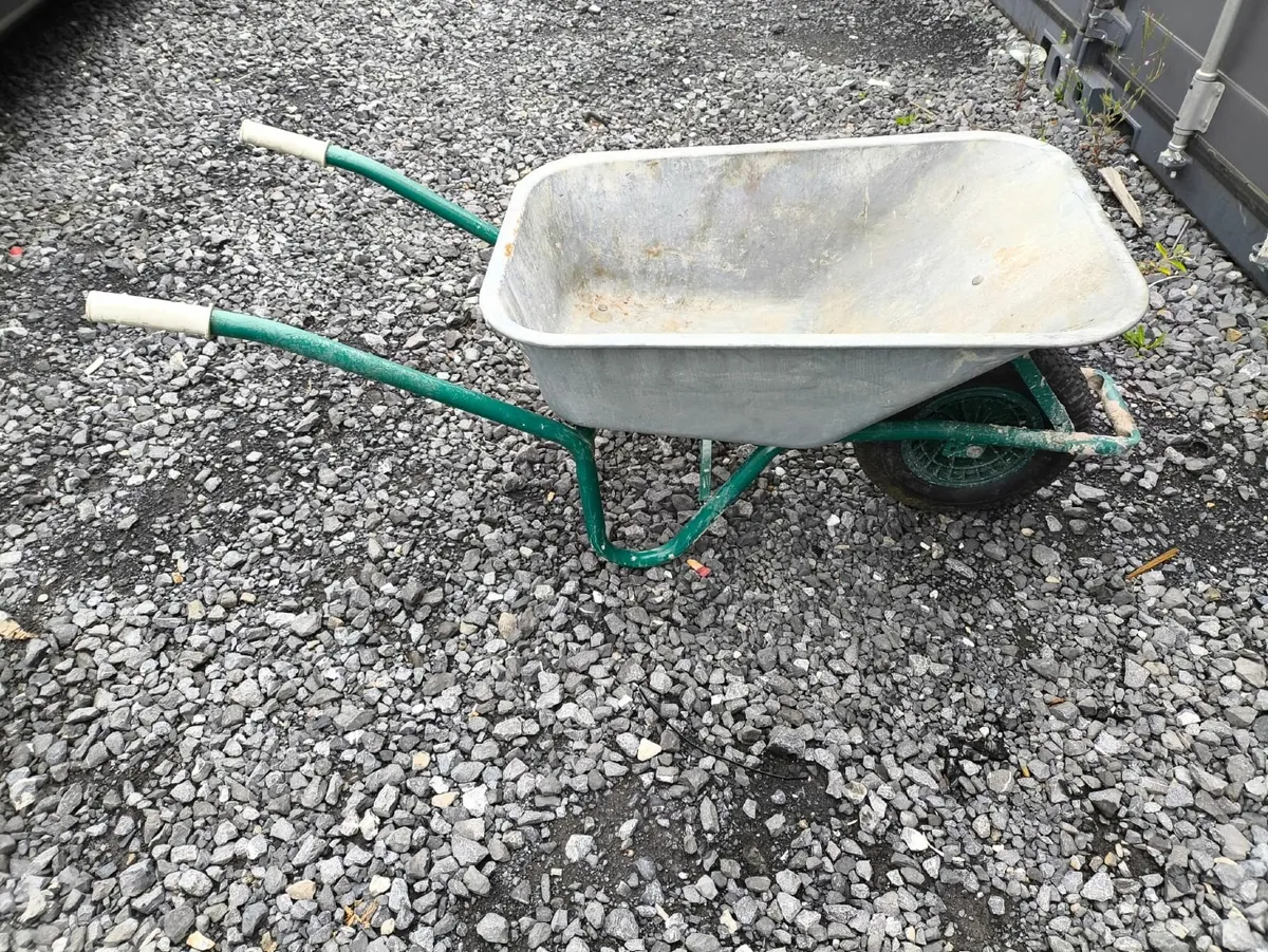 Heavy-Duty Wheelbarrows  galvanised steel tray - Image 1