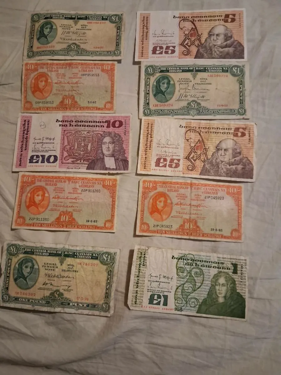 Old irish bank notes