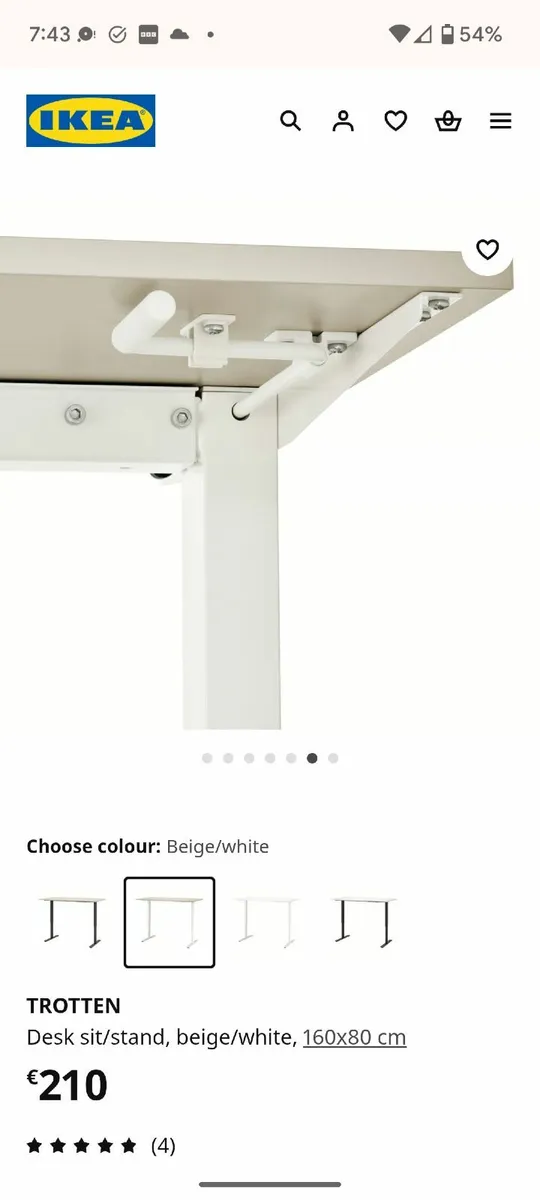 Office desk - Ikea Trotten Desk Sit/Stand - Image 4