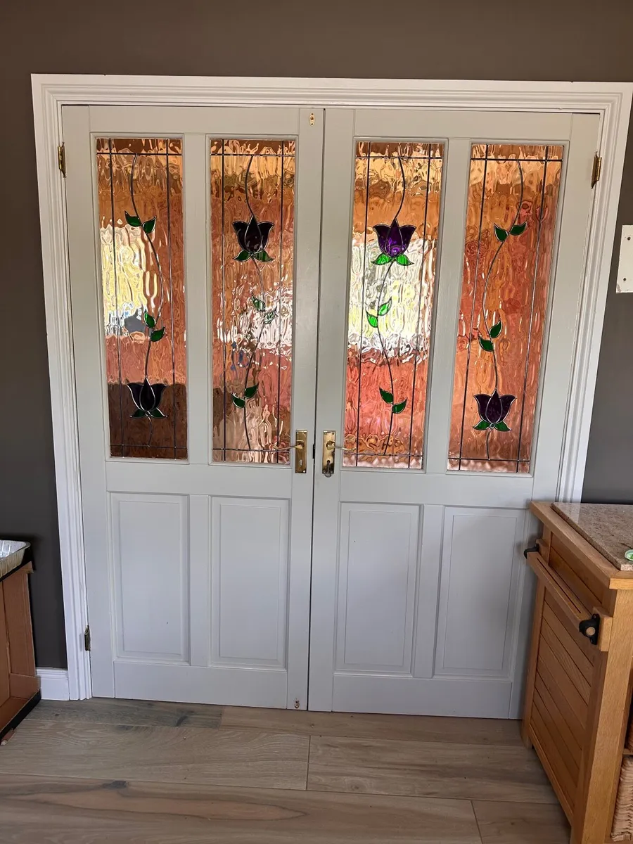 Internal glazed double door