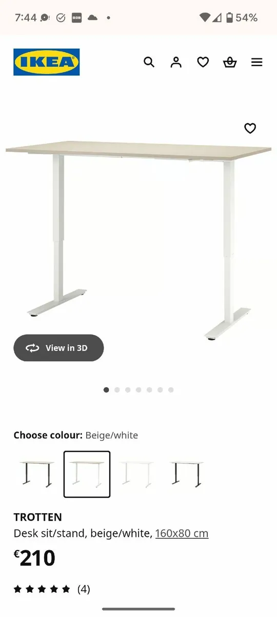 Office desk - Ikea Trotten Desk Sit/Stand - Image 2