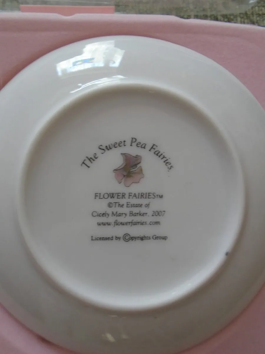 Flower fairy plate,Sweet pea, Home decor - Image 2