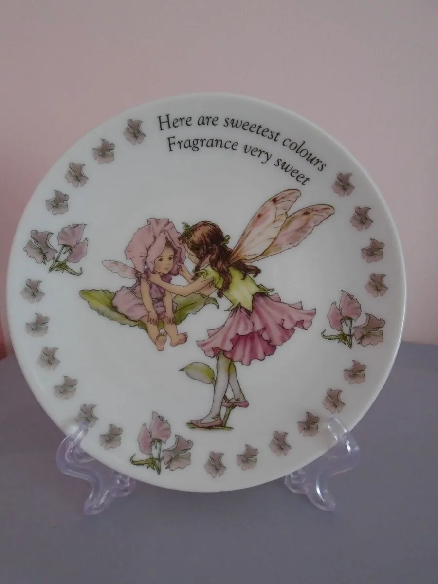 Flower fairy plate,Sweet pea, Home decor - Image 4