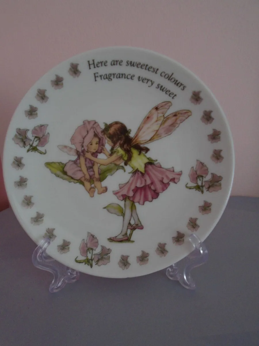 Flower fairy plate,Sweet pea, Home decor - Image 1
