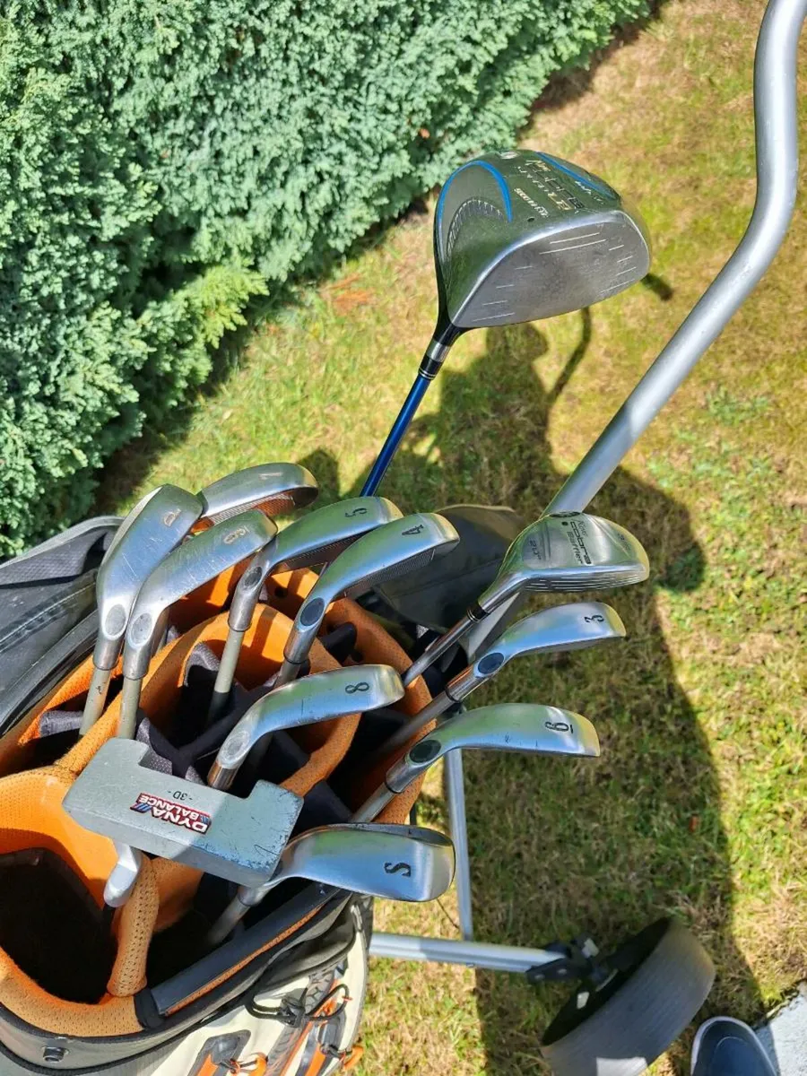 Golf clubs, full set, bag and trolley - Image 2