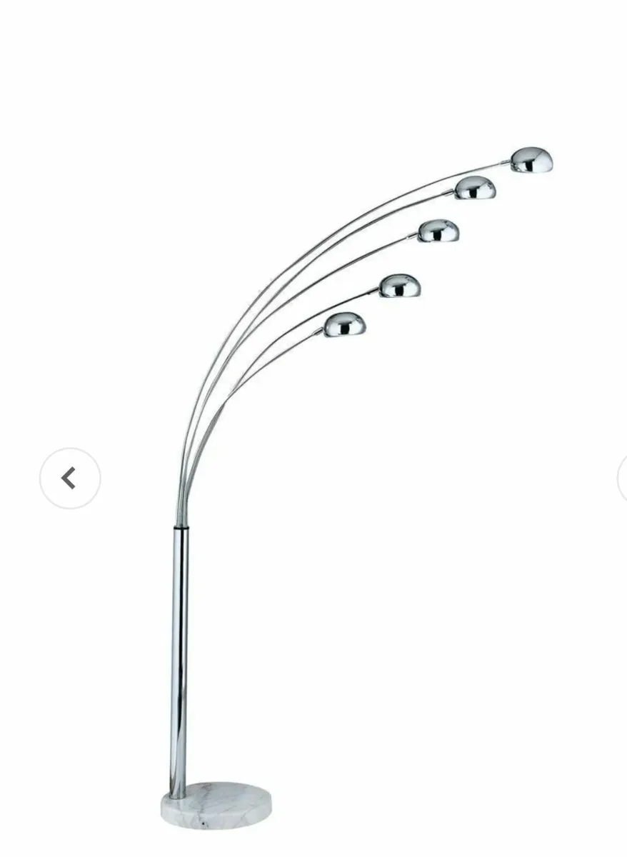 Chrome five stem floor lamp - Image 2