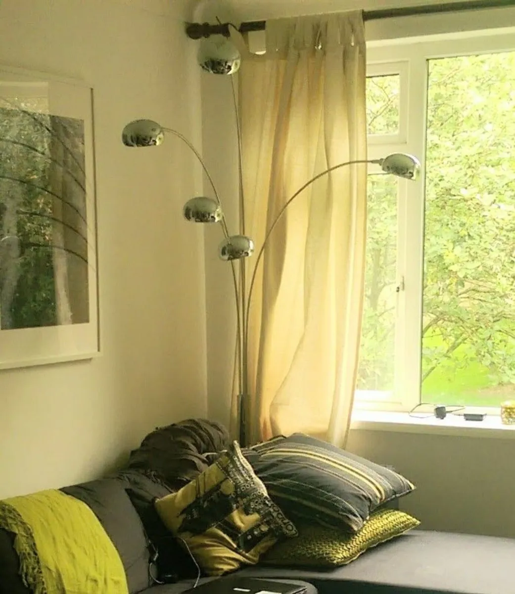 Chrome five stem floor lamp - Image 1