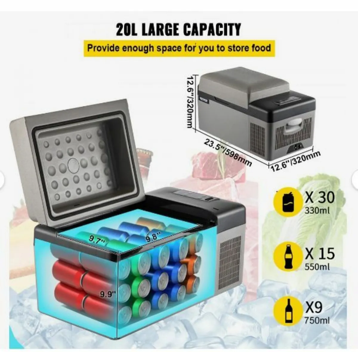Car Refrigerator 20L Compressor - Image 2