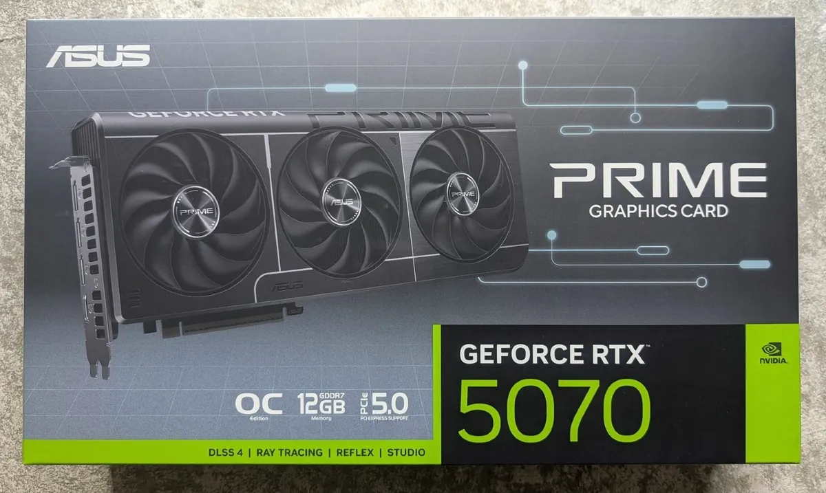 ASUS GEFORCE RTX 5070 Prime 12GB Graphics Card New - Image 1