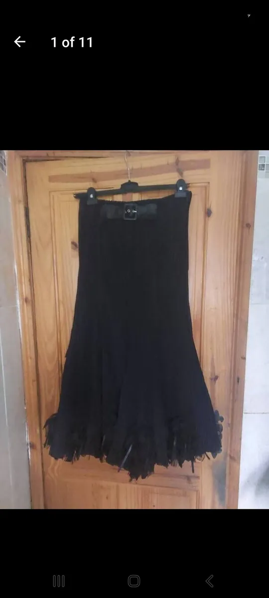 Black petticoat skirt with corsages (free post) - Image 1