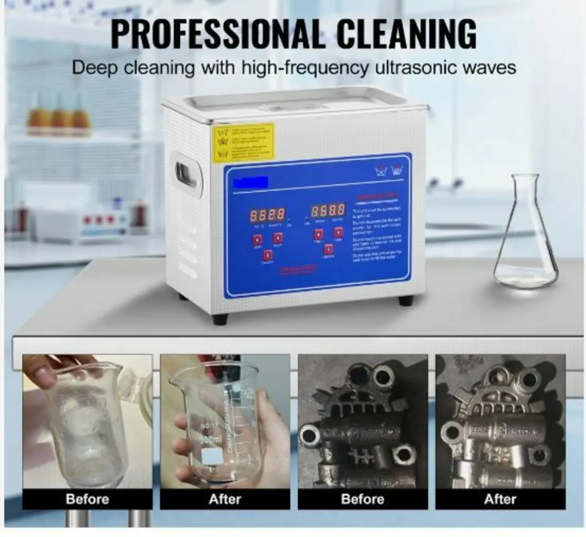 3L Ultrasonic Cleaner Machine Stainless Steel - Image 3