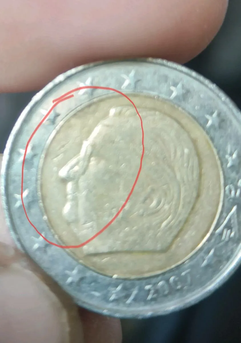 2 euro double die error coin - Image 1