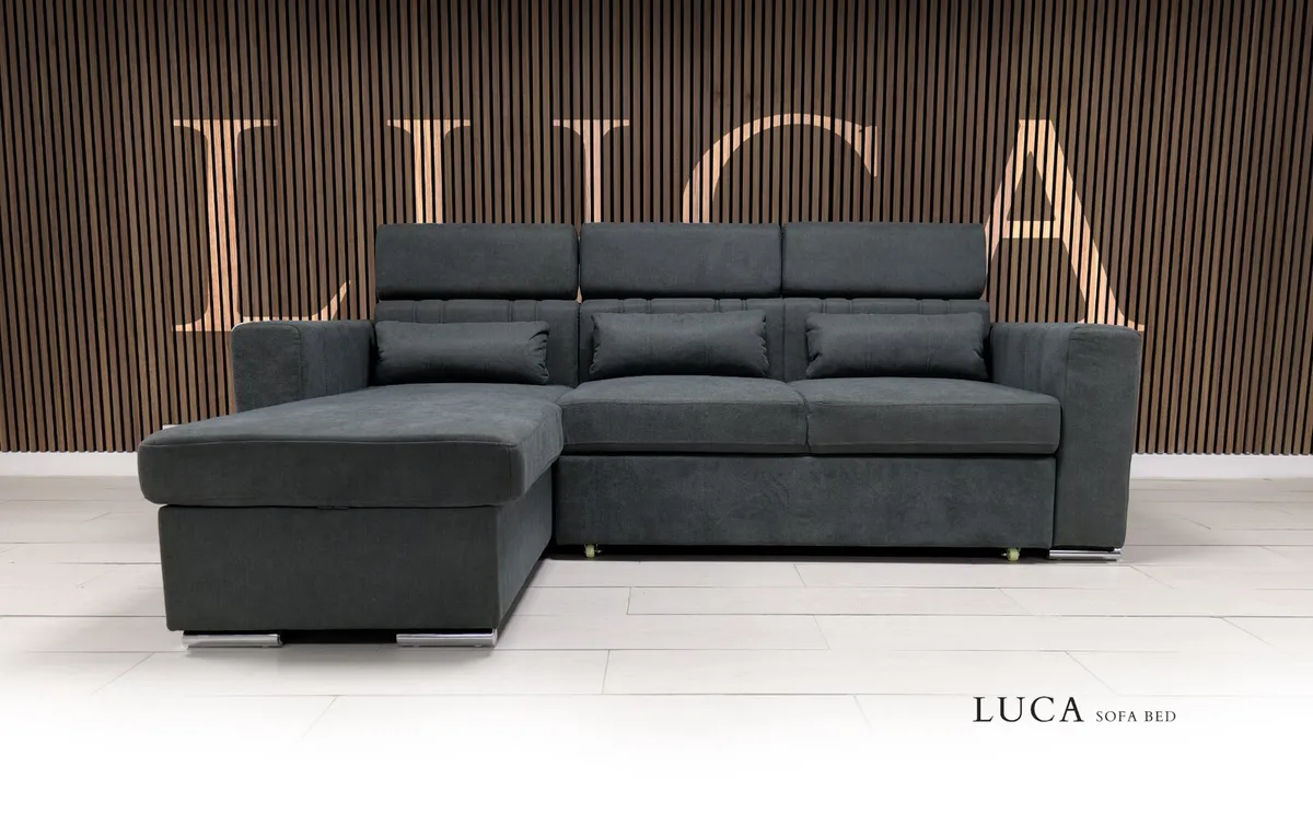 "Luka Sofabed Dark Grey Fabric" - Image 2