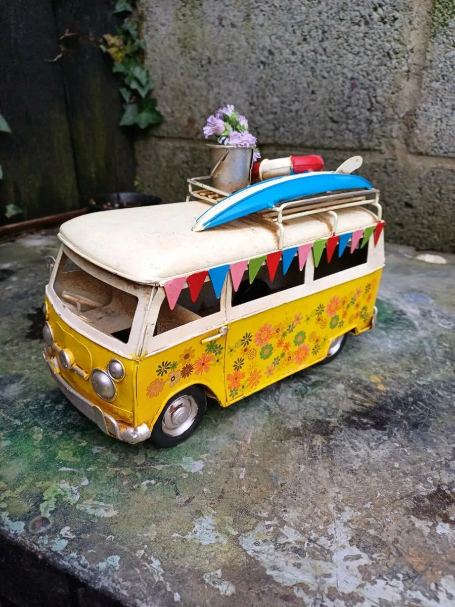 Vintage Metal Volkswagen Van - Image 3