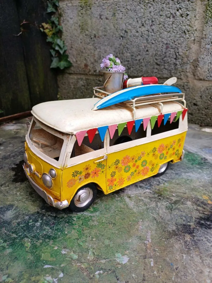 Vintage Metal Volkswagen Van - Image 4