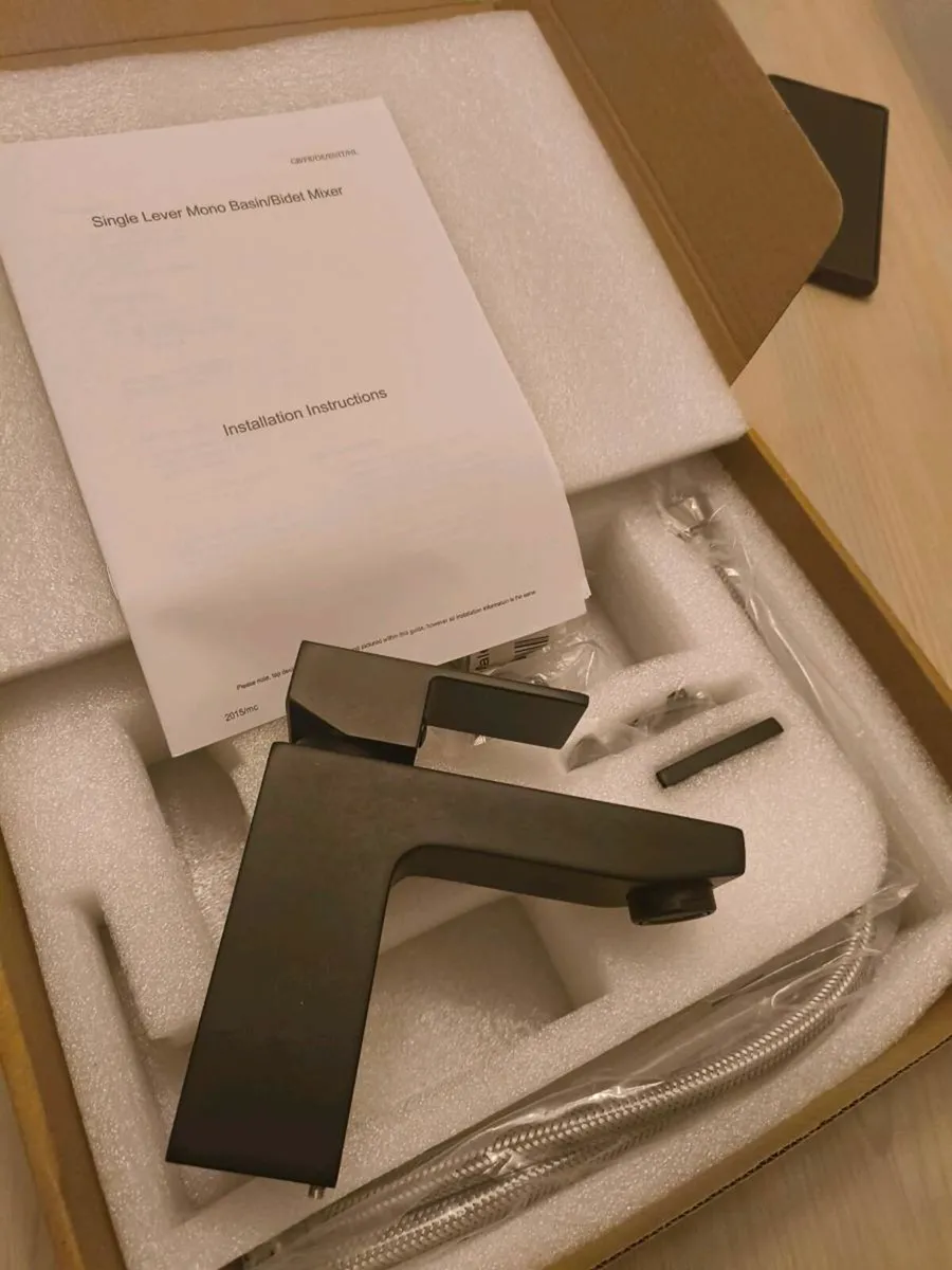 Black Basin Mixer Tap - Image 1