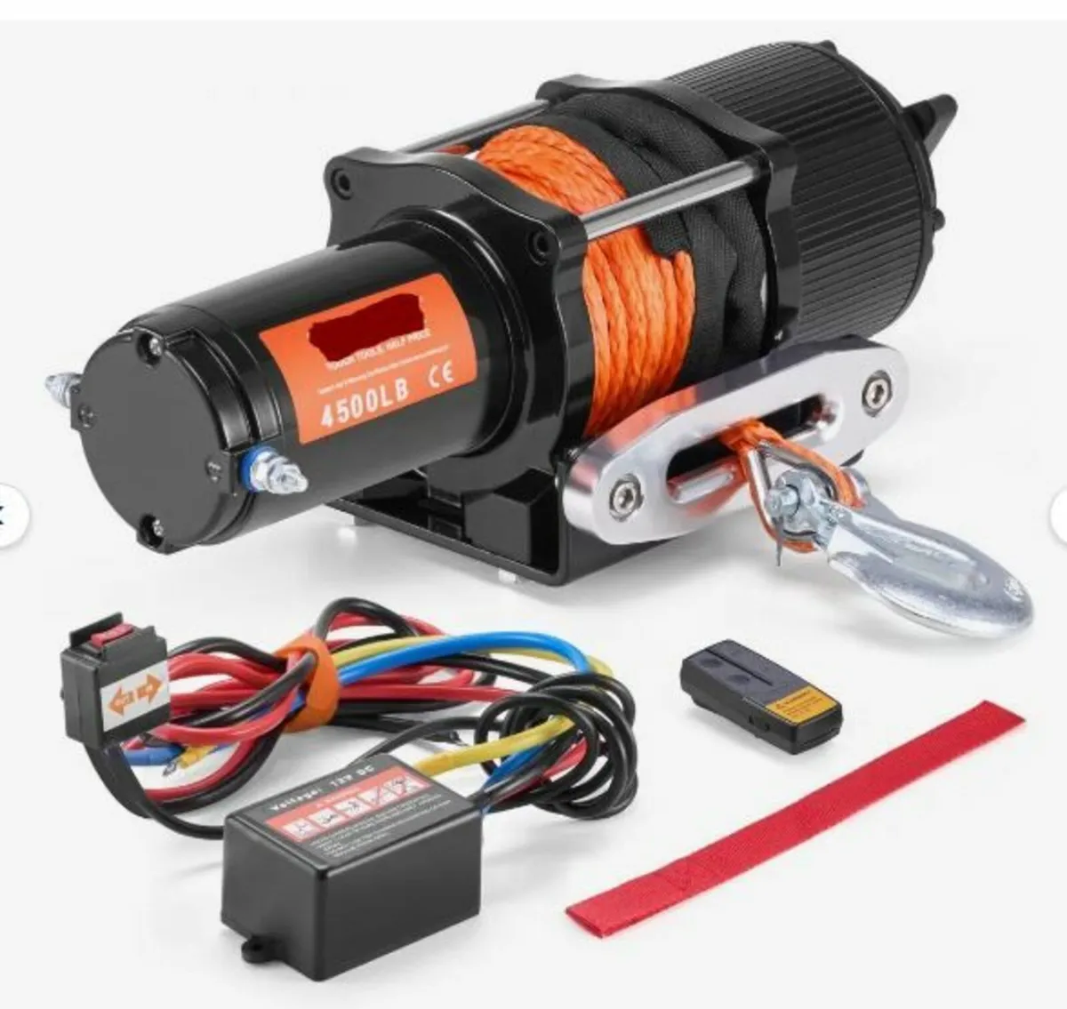 Electric Winch ATV UTV 4500 lb Synthetic Rope - Image 1