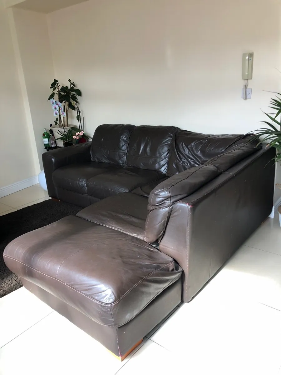 Leather Sofa Corner Group Availwble - Image 2