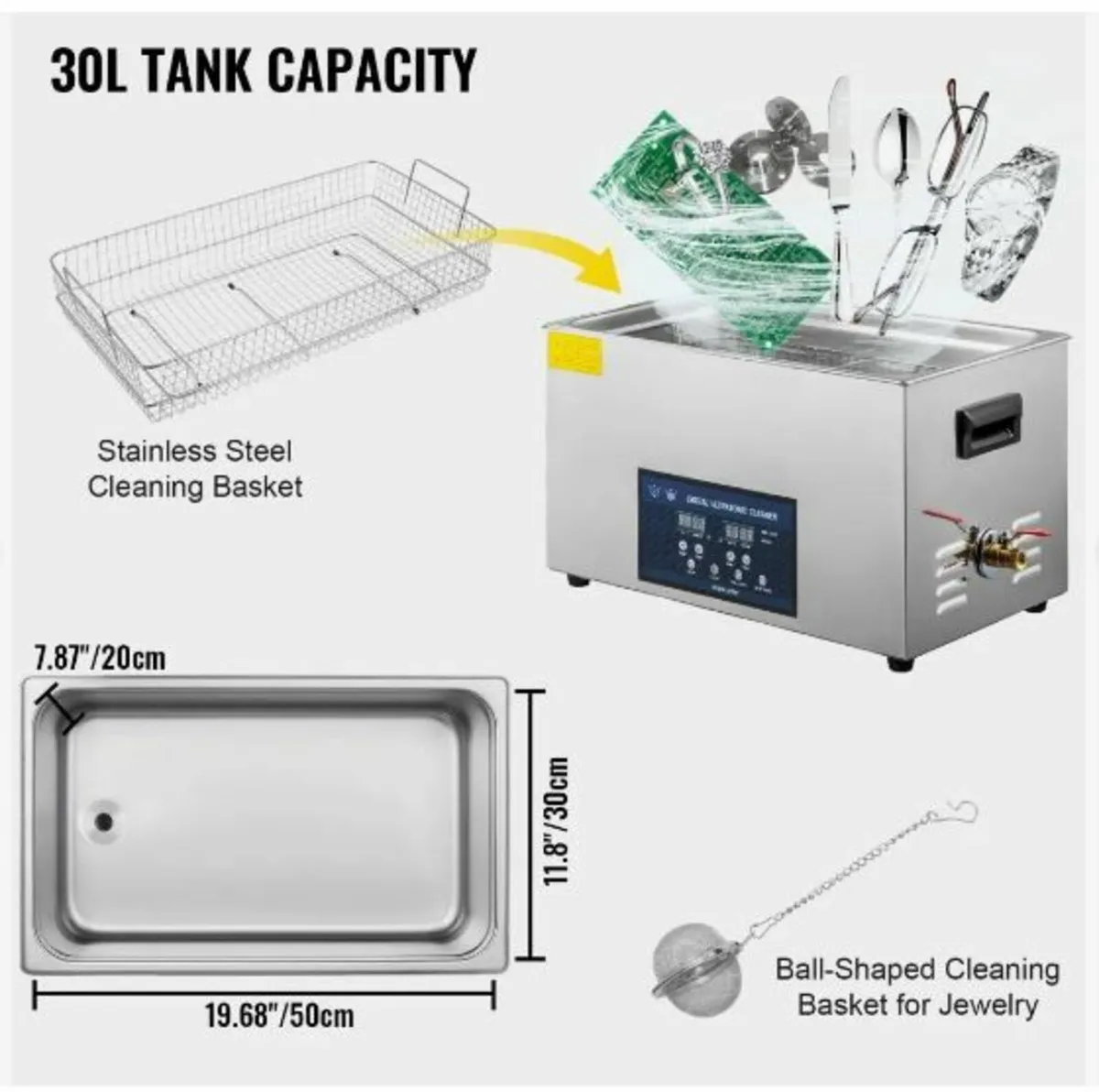 30L Ultrasonic Cleaner Dual Frequency Ultrasonic - Image 2