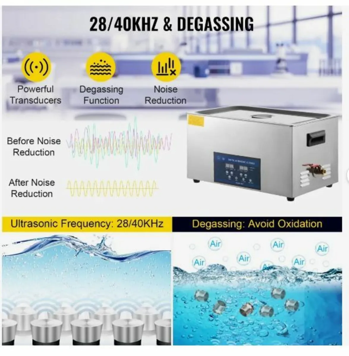 30L Ultrasonic Cleaner Dual Frequency Ultrasonic - Image 3