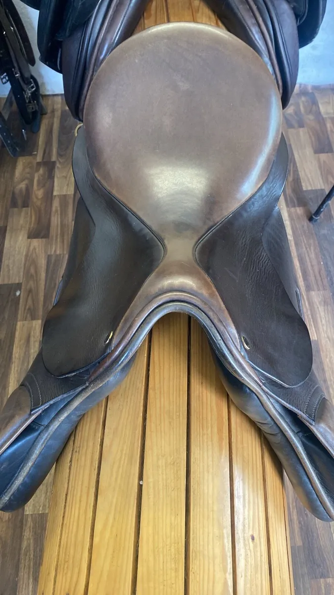 Black Country brown Leather saddle - Image 3