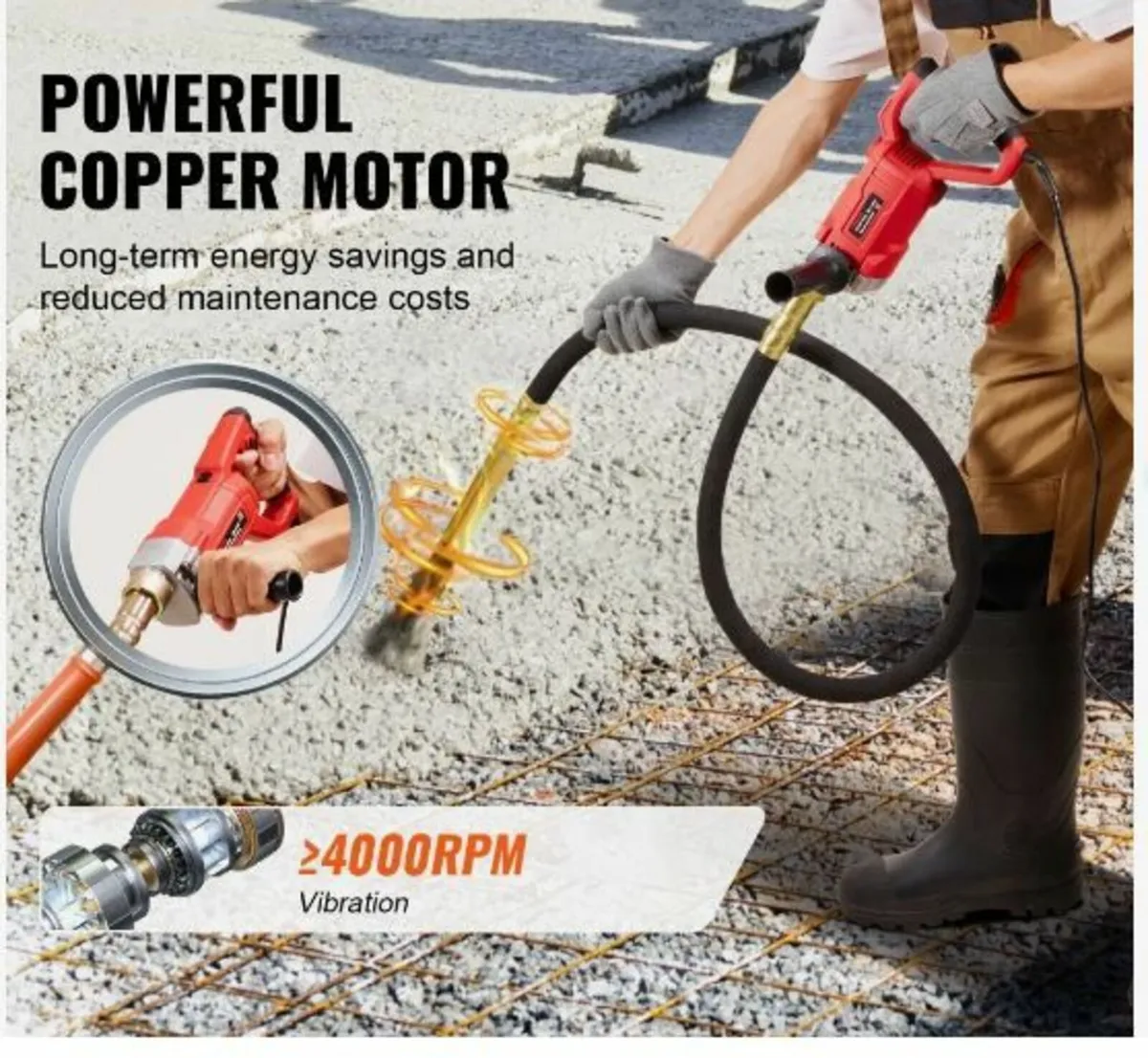 Handheld Electric Concrete Vibrator 960W - Image 2