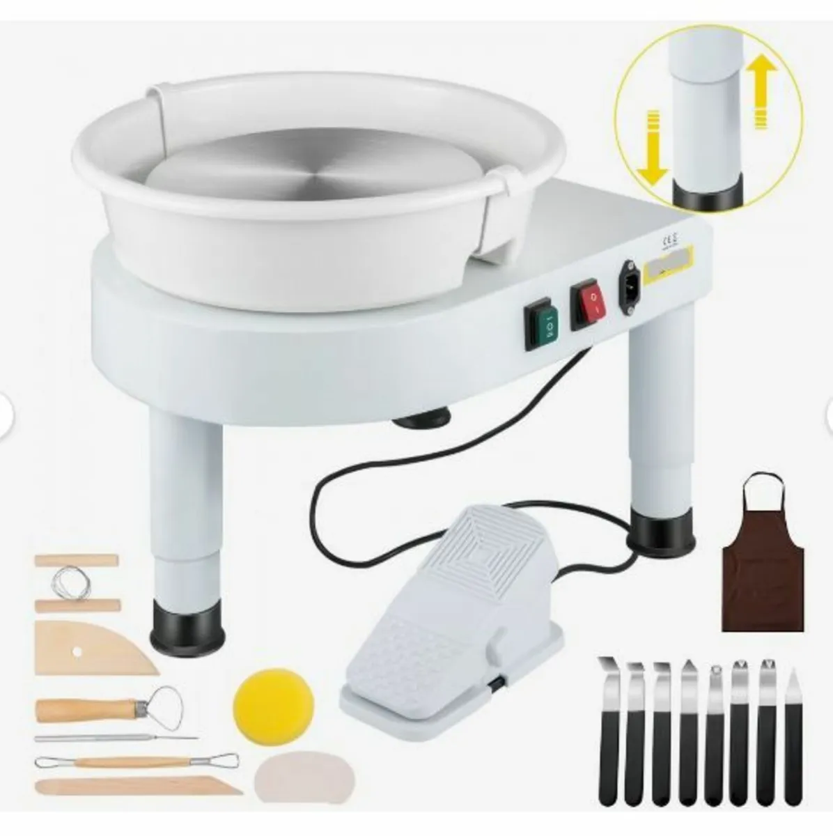 Pottery Wheel, 11in Ceramic Wheel Forming Machine - Image 1