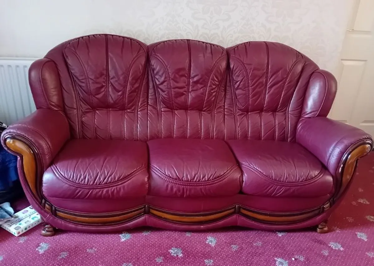 Leather sofa 3-1-1 - Image 1