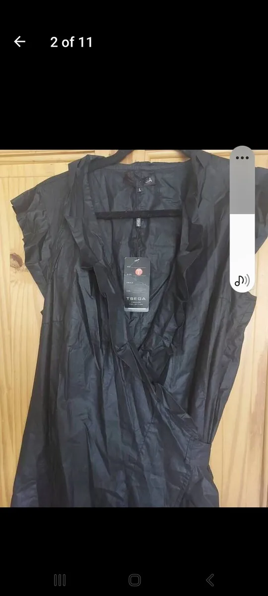 Tsega new 100% cotton black wrap dress (free post) - Image 2