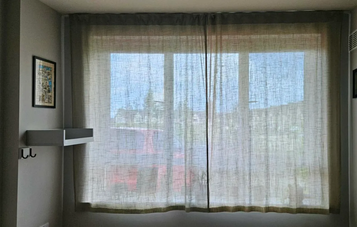 Curtains with Ceiling Track - Image 1