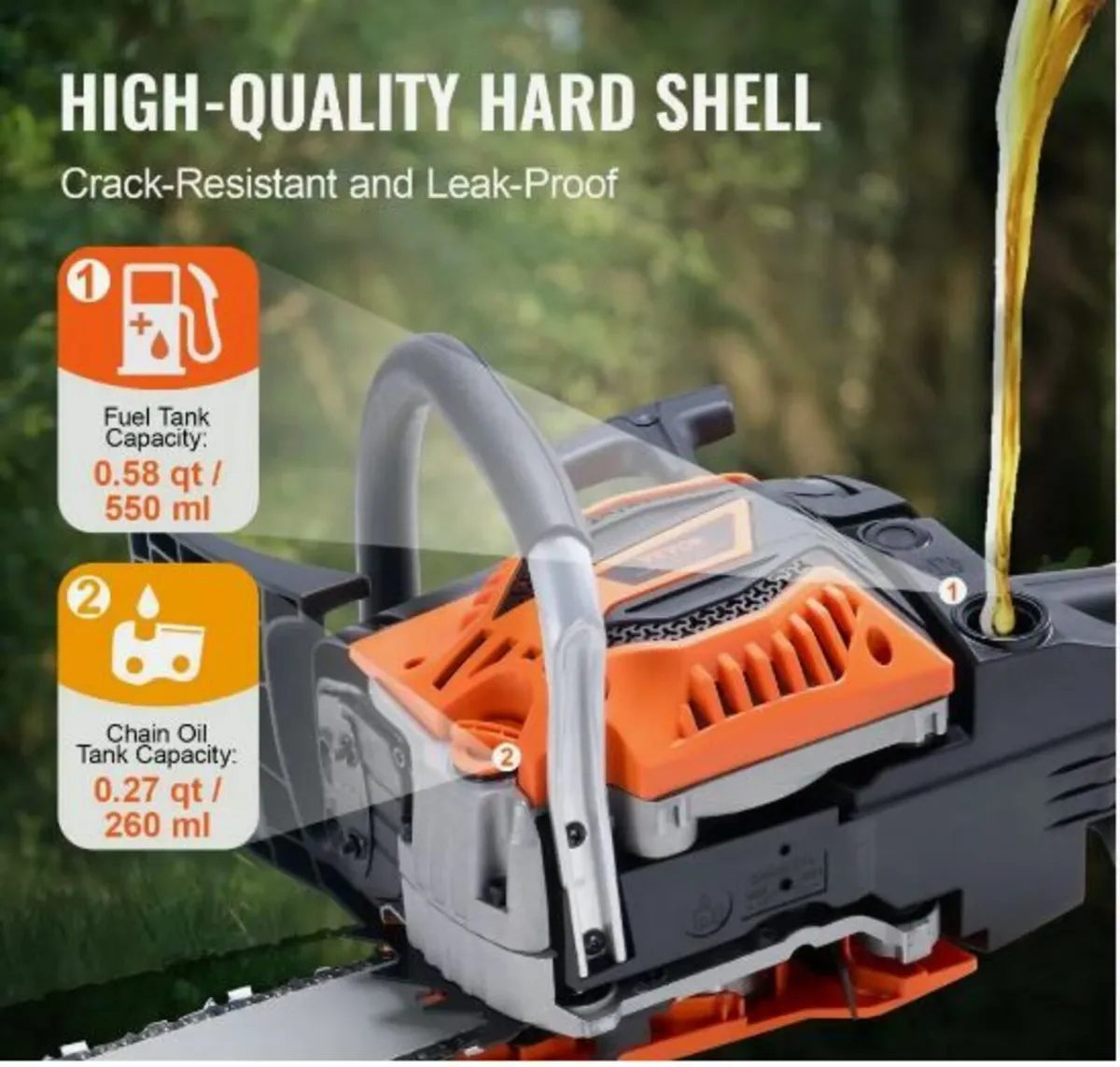 58CC 20" Gasoline Chainsaw Gas Powered Wood - Image 4