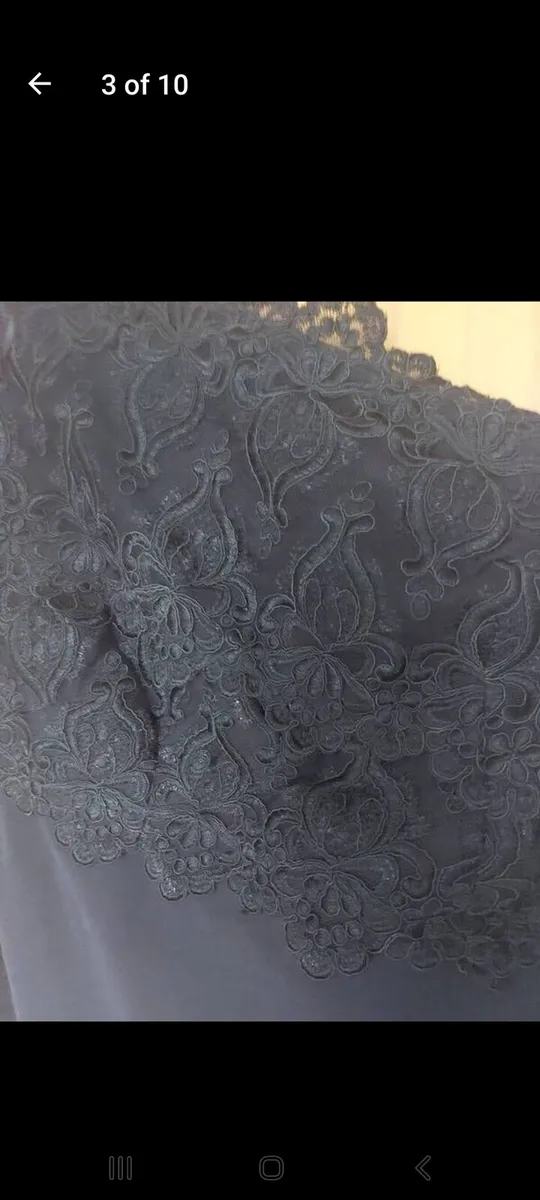 New River Island black lace one shoulder dress - Image 3