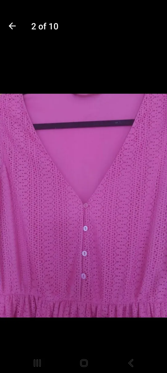 Hot pink/cerise lace maxi dress (free post) - Image 2