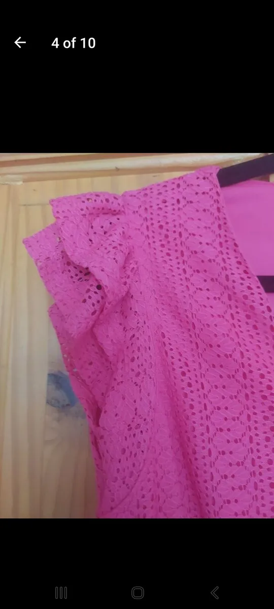 Hot pink/cerise lace maxi dress (free post) - Image 4