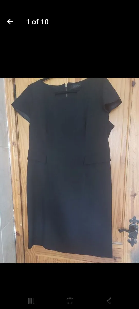 Black peplum dress size 18 (free postage) - Image 1