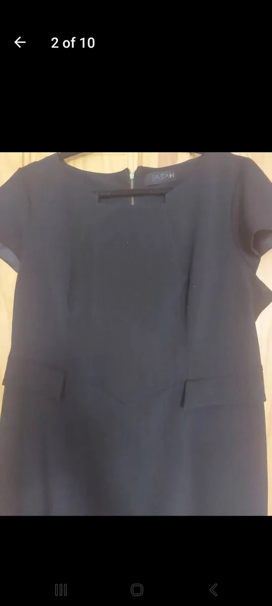 Black peplum dress size 18 (free postage) - Image 2