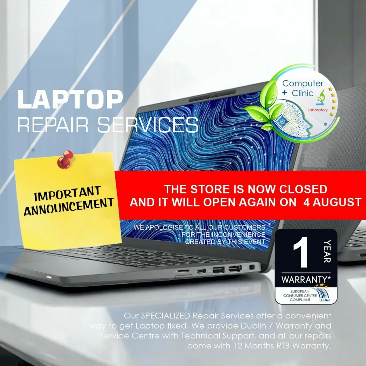 LAPTOP REPAIRS》WE COLLECT REPAIR & RETURN - Image 1