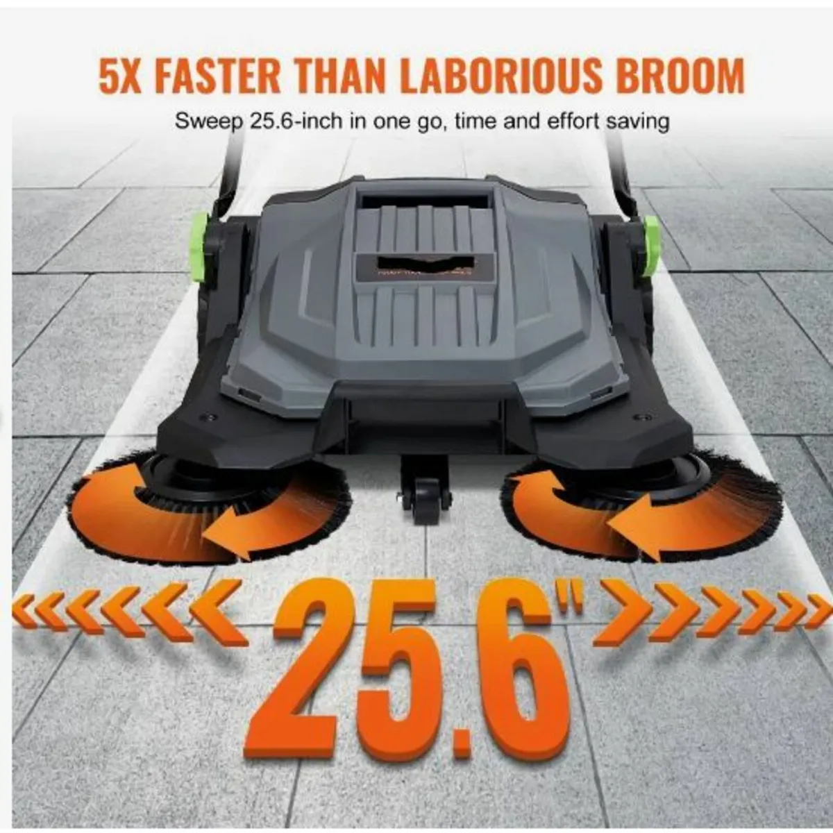 Walk-behind Hand Push Floor Sweeper, - Image 3