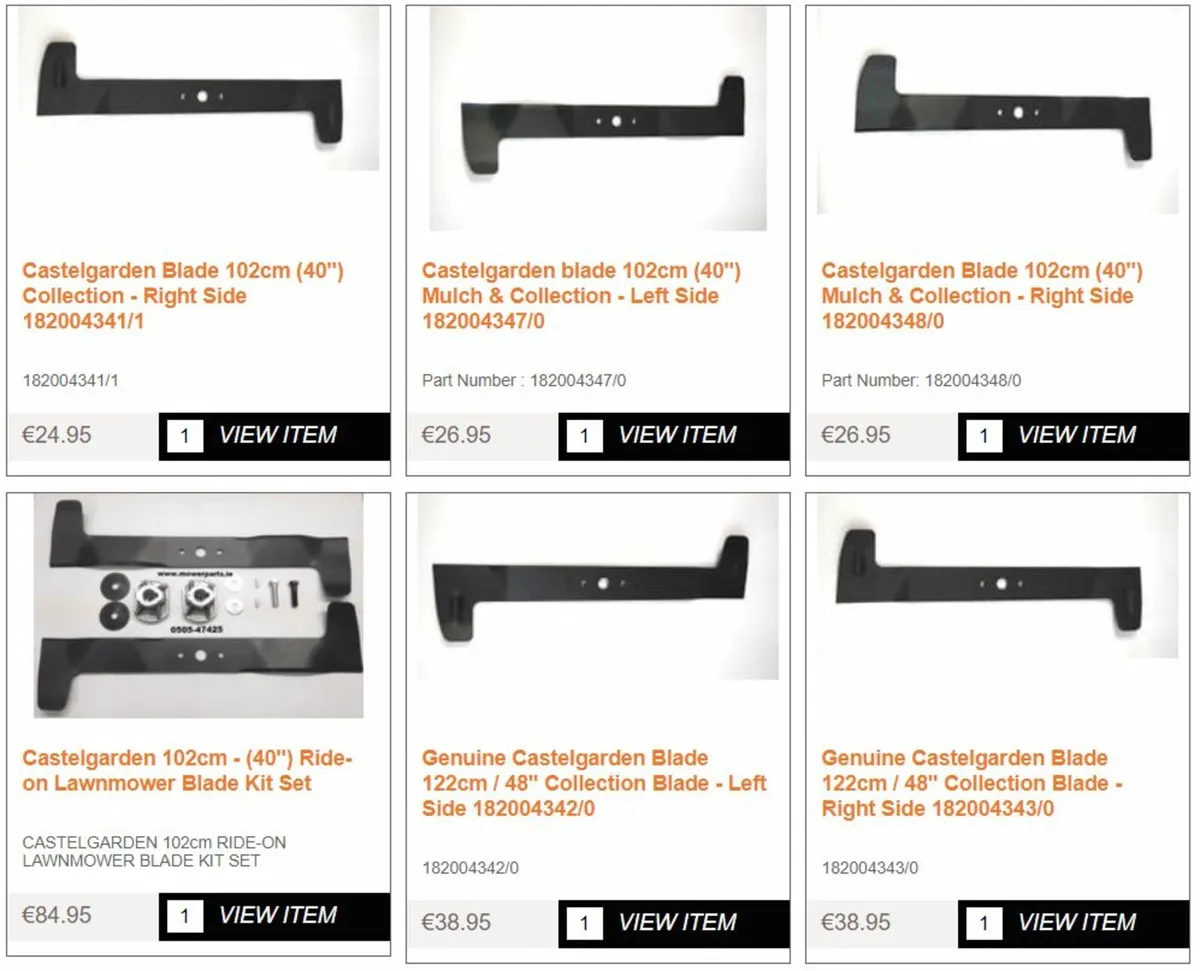 Castelgarden Mountfield Stiga Honda Parts - Image 1