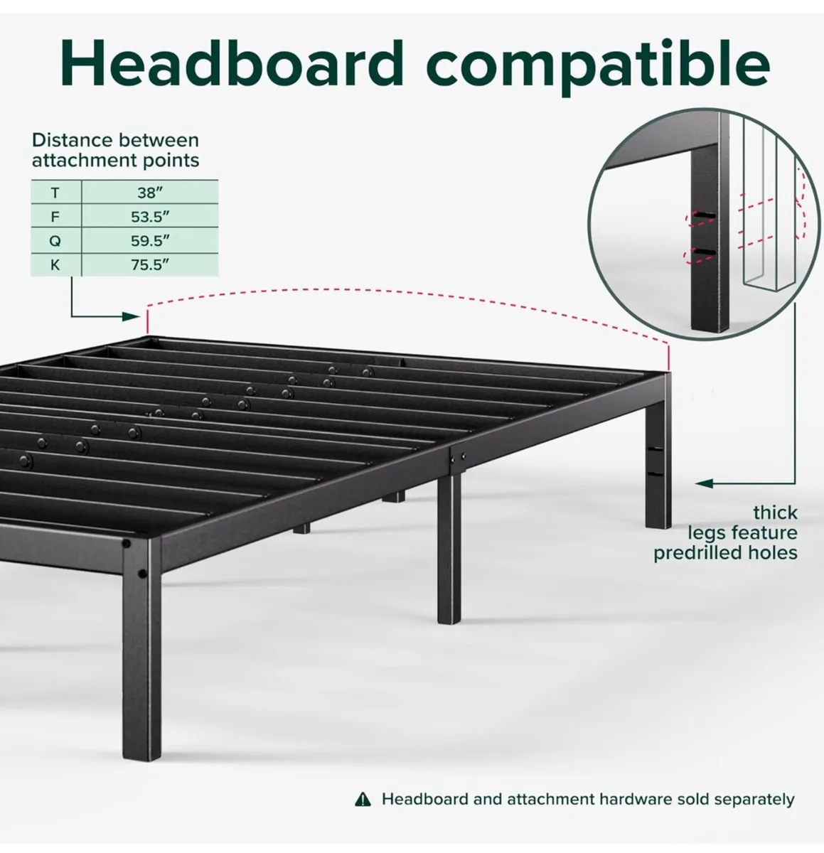 Super King Bed frame  Bed 180 x 200 cm  36cm Heigh - Image 4