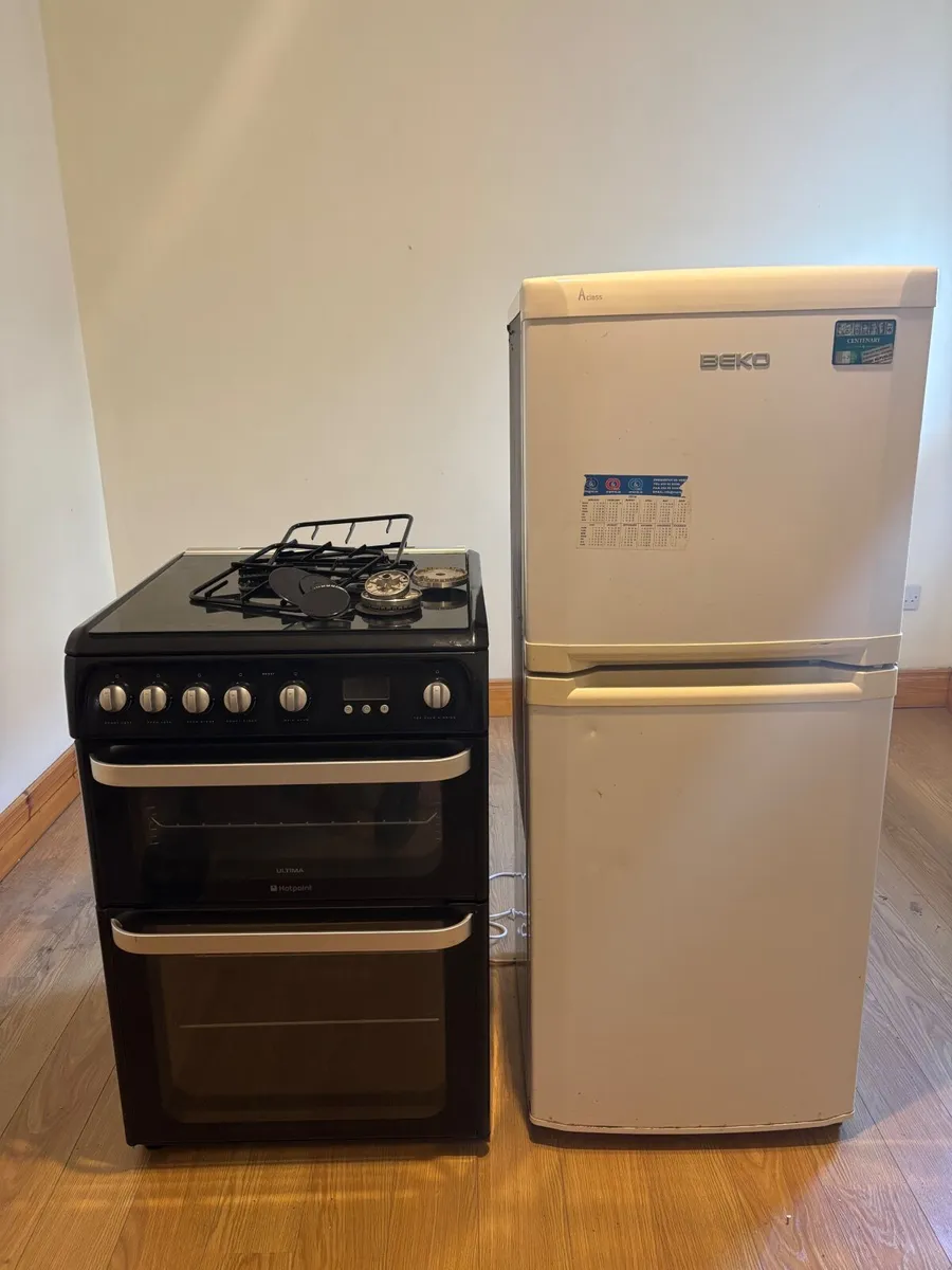 Gas Cooker & Beko Fridge Freezer - Image 1