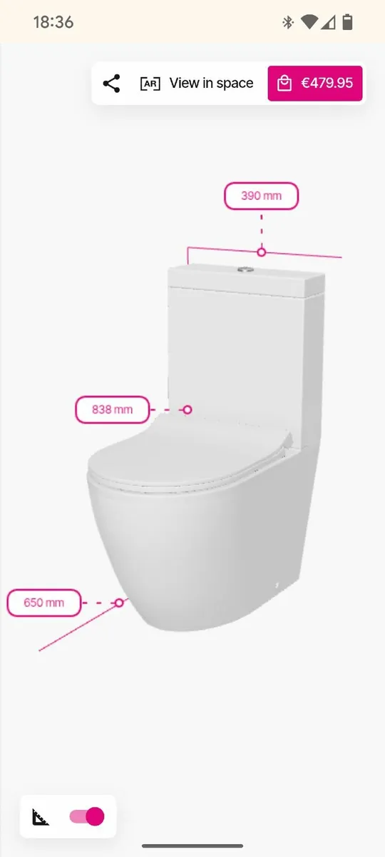 Remo Rimless Toilet, Fully Back To Wall Pan - Image 2