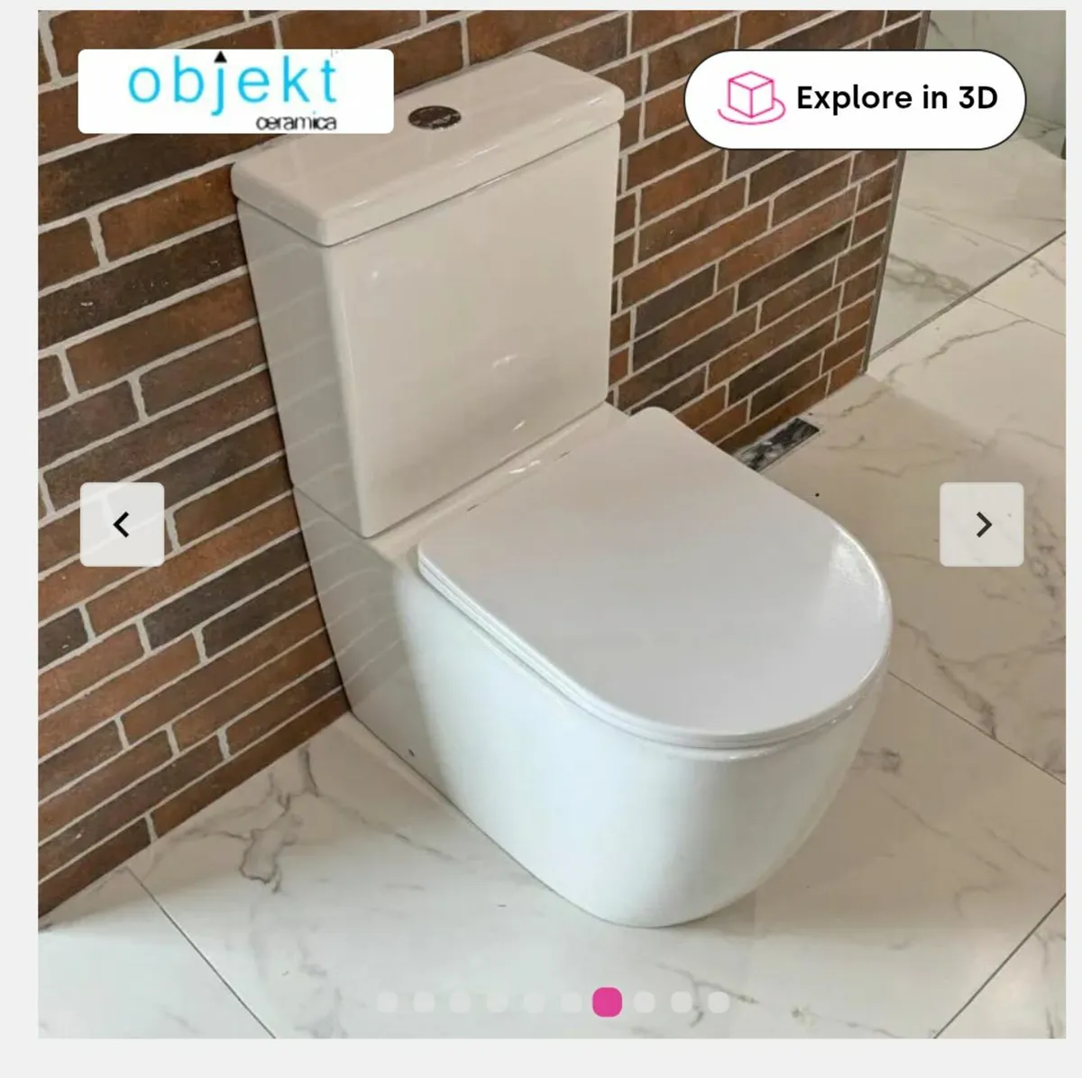 Remo Rimless Toilet, Fully Back To Wall Pan - Image 4