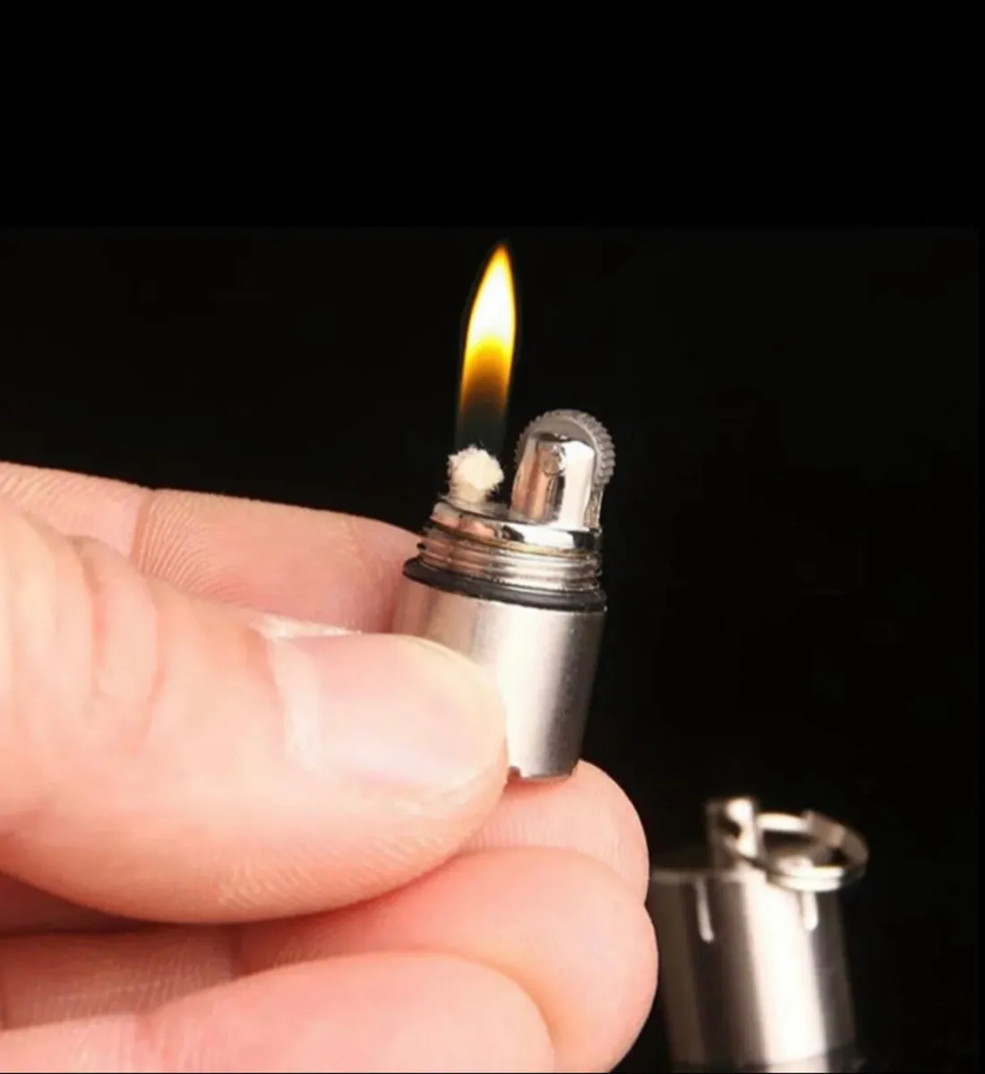 Smallest Lighter Ever! Mini Petrol Keychain NEW - Image 1