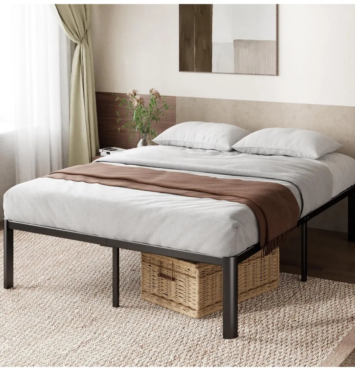 King size Bed frame  Bed 150x200 cm  41 cm Height - Image 1