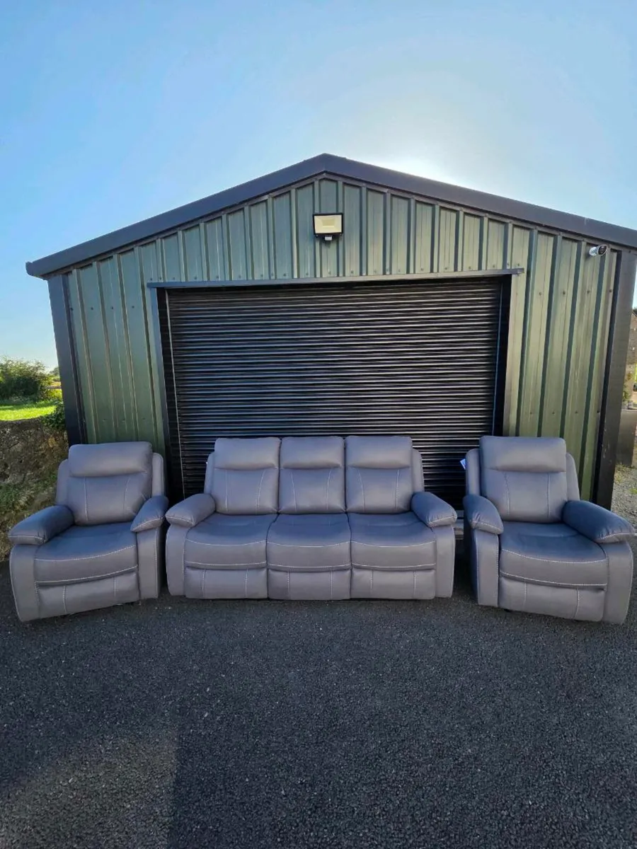 Grey Fabric 3+1+1 Recliner Suite